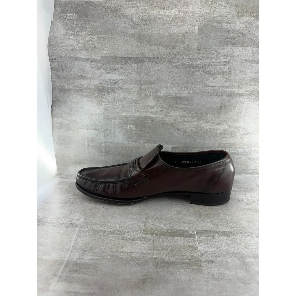Florsheim Men Brown Leather Apron Toe Slip On Loafers Dress Shoes Sz 14D